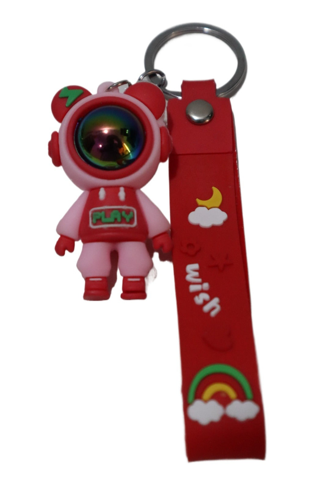 Multi Space Astronaut Keychain - Rubber Key Chain for Girls & Boys | Motorcycle Collectable Strap Resin Robot Bike Keyring - Couple Keychain. - Abid Cart