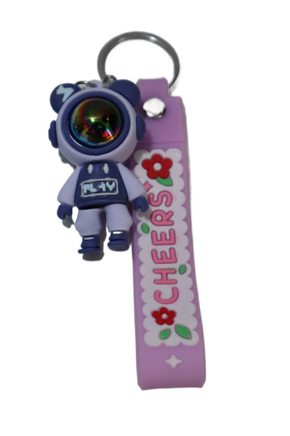Multi Space Astronaut Keychain - Rubber Key Chain for Girls & Boys | Motorcycle Collectable Strap Resin Robot Bike Keyring - Couple Keychain. - Abid Cart