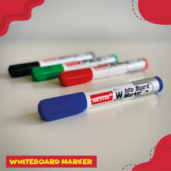 Premium Keyite White Board Marker Black Colour : Ideal for Office, School, University, and Kids' Learning - Easy Refill. - Abid Cart