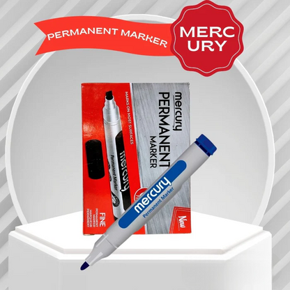 Premium Mercury Permanent Marker Blue Colour : Ideal for Office, School and University Education Learning. - Abid Cart
