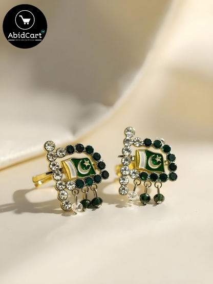 Premium Pakistan Flag Badge – 14 August Independence Day Jashan-e-Azadi Celebration. ( Pack of 2) - Abid Cart