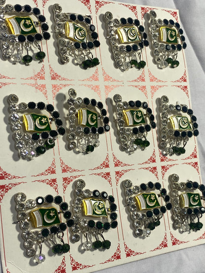 Premium Pakistan Flag Badge – 14 August Independence Day Jashan-e-Azadi Celebration. ( Pack of 2) - Abid Cart