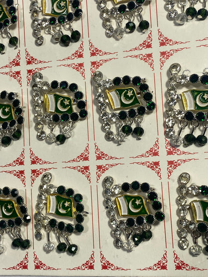 Premium Pakistan Flag Badge – 14 August Independence Day Jashan-e-Azadi Celebration. ( Pack of 2) - Abid Cart