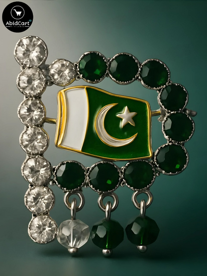 Premium Pakistan Flag Badge – 14 August Independence Day Jashan-e-Azadi Celebration. ( Pack of 2) - Abid Cart