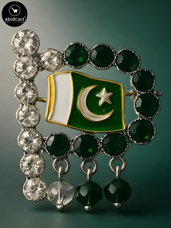 Premium Pakistan Flag Badge – 14 August Independence Day Jashan-e-Azadi Celebration. ( Pack of 2) - Abid Cart