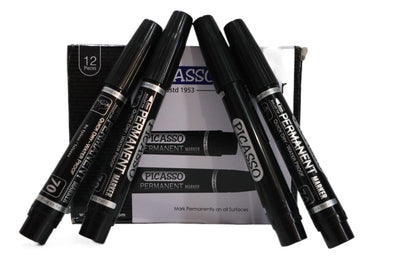 Premium Picasso Permanent Marker Black Colour : Ideal for Office, School and University Education Learning. - Abid Cart
