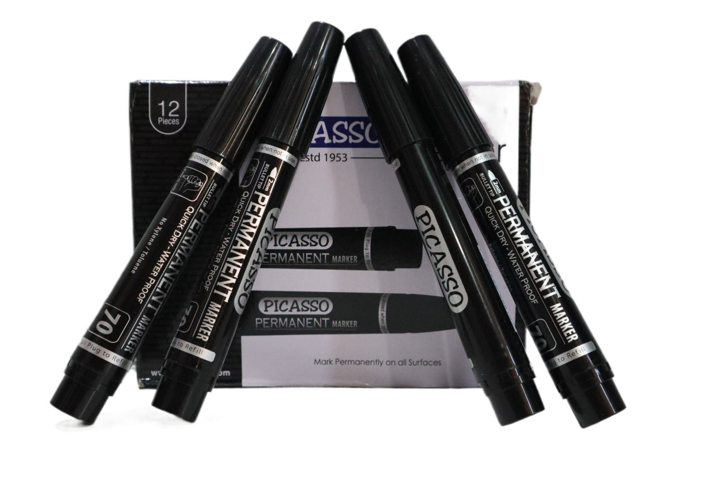 Premium Picasso Permanent Marker Black Colour : Ideal for Office, School and University Education Learning. - Abid Cart