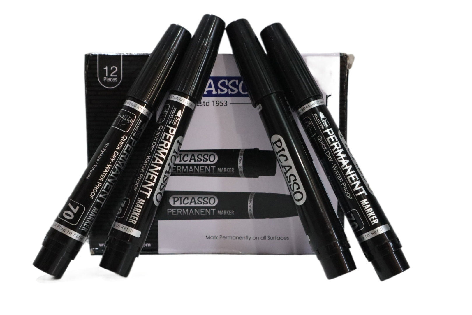 Premium Picasso Permanent Marker Black Colour : Ideal for Office, School and University Education Learning. - Abid Cart