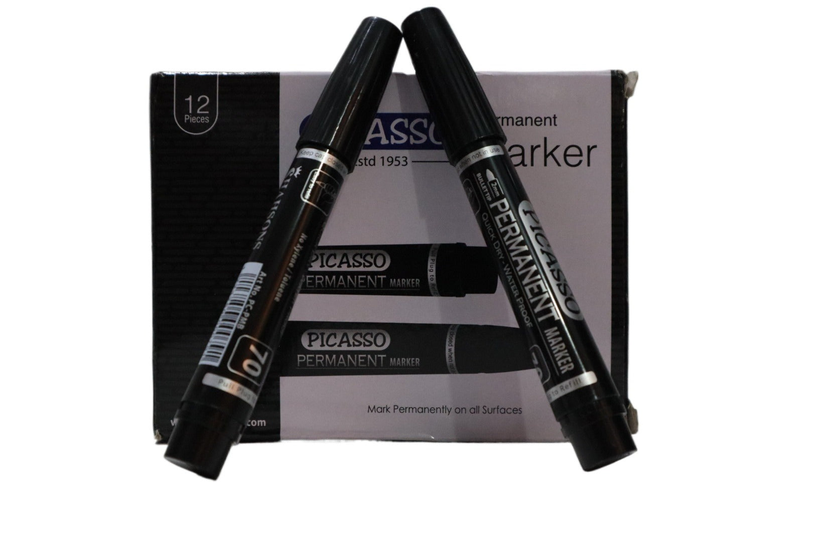 Premium Picasso Permanent Marker Black Colour : Ideal for Office, School and University Education Learning. - Abid Cart