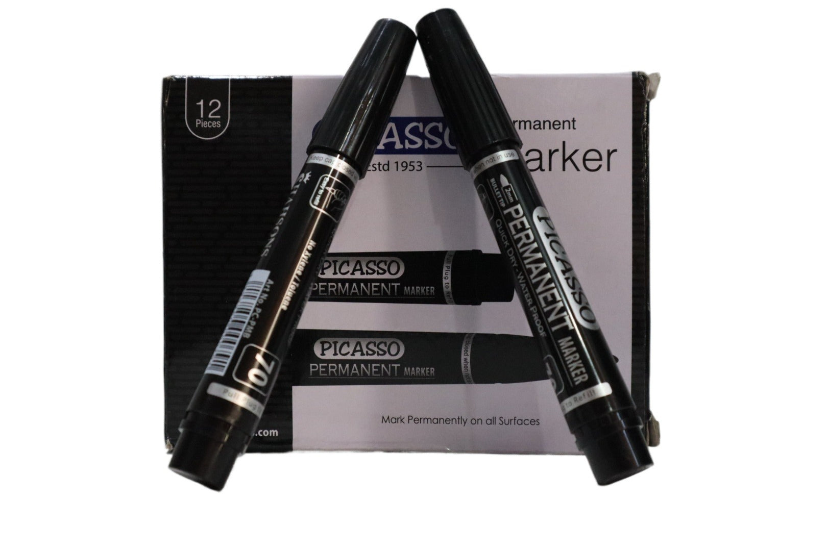 Premium Picasso Permanent Marker Black Colour : Ideal for Office, School and University Education Learning. - Abid Cart