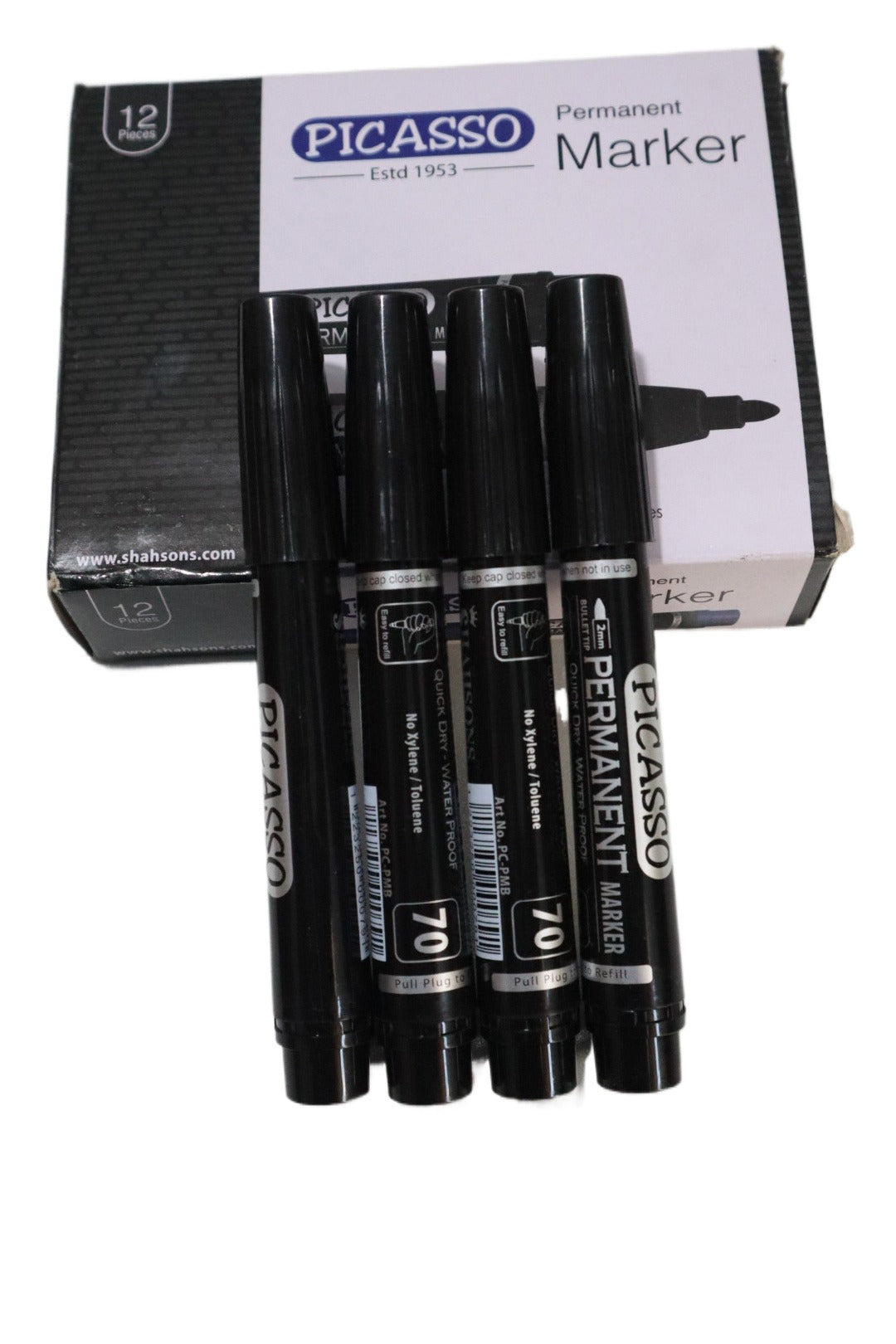 Premium Picasso Permanent Marker Black Colour : Ideal for Office, School and University Education Learning. - Abid Cart