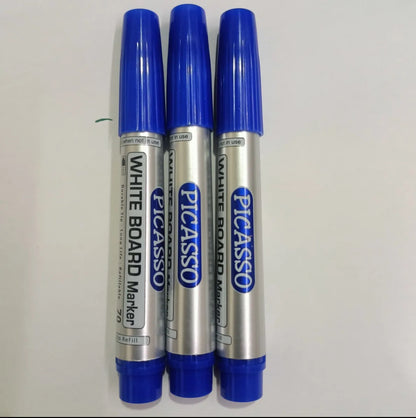 Premium Picasso White Board Marker Black Colour : Ideal for Office, School, University, and Kids' Learning - Easy Refill. - Abid Cart