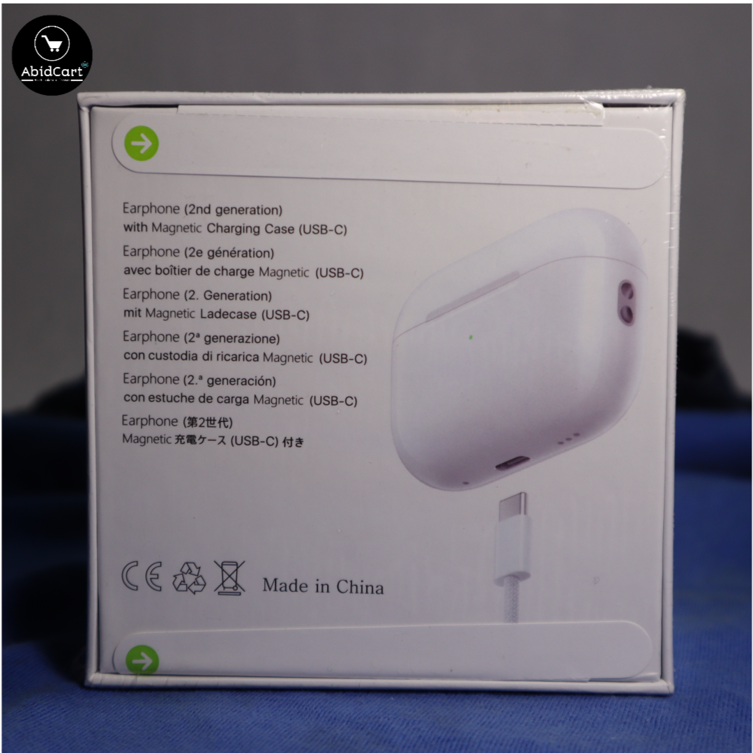 Premium Wireless Earbuds 2nd Gen with Bluetooth, ANC, Noise Cancellation, High Bass Sound, Buzzer & USB-C Charging Case.