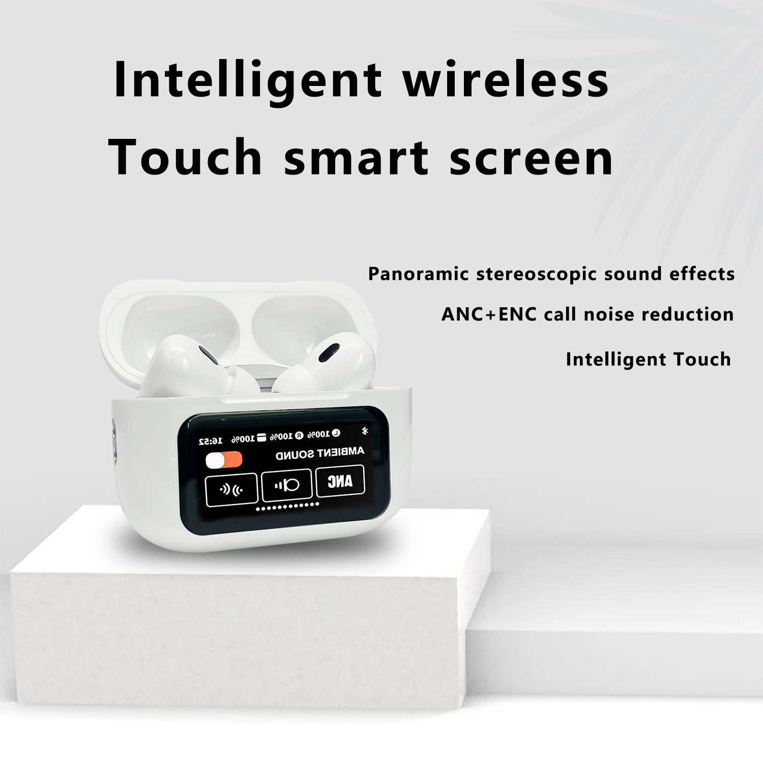 Premium Touch Screen ANC/ENC Wireless Earbuds - Bluetooth Noise Cancelling HiFi Stereo Headphones for Clear Sound & Ultimate Comfort. - Abid Cart