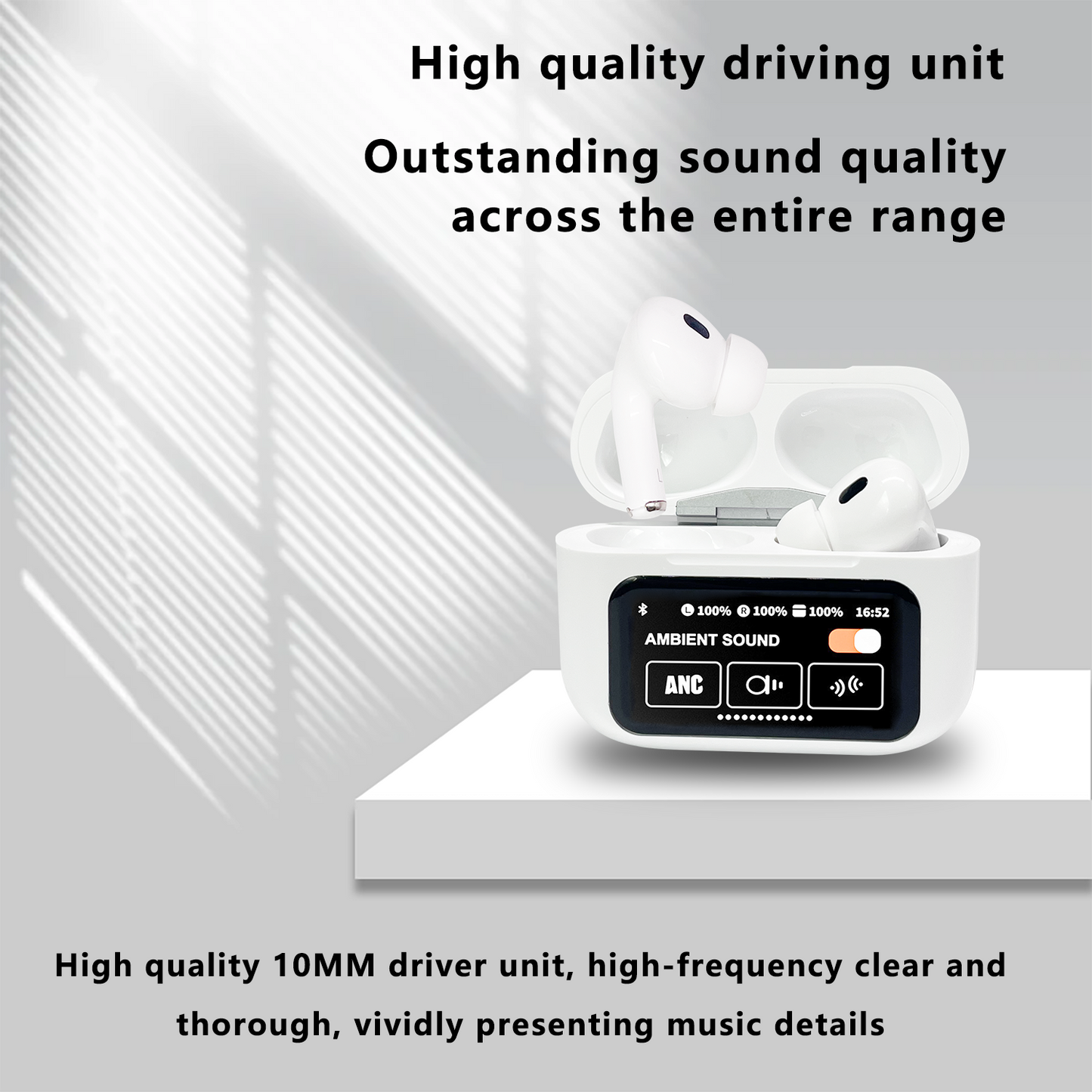 Premium Touch Screen ANC/ENC Wireless Earbuds - Bluetooth Noise Cancelling HiFi Stereo Headphones for Clear Sound & Ultimate Comfort. - Abid Cart