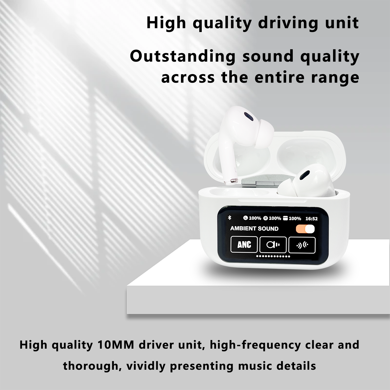 Premium Touch Screen ANC/ENC Wireless Earbuds - Bluetooth Noise Cancelling HiFi Stereo Headphones for Clear Sound & Ultimate Comfort. - Abid Cart
