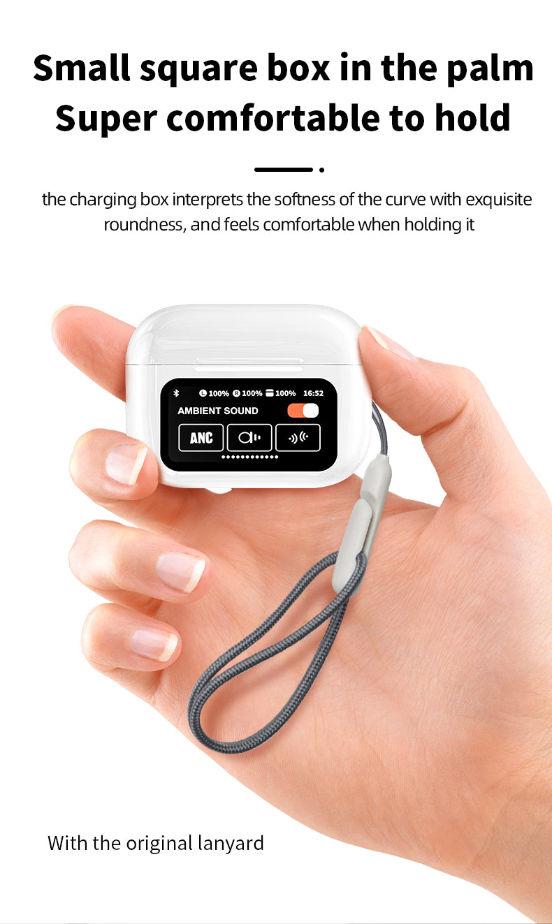 Premium Touch Screen ANC/ENC Wireless Earbuds - Bluetooth Noise Cancelling HiFi Stereo Headphones for Clear Sound & Ultimate Comfort. - Abid Cart