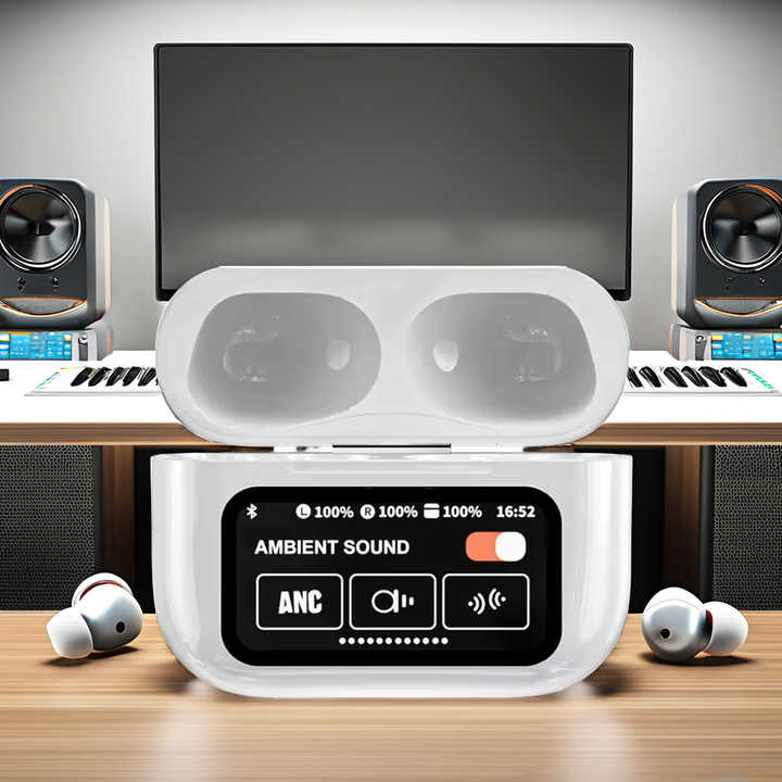 Premium Touch Screen ANC/ENC Wireless Earbuds - Bluetooth Noise Cancelling HiFi Stereo Headphones for Clear Sound & Ultimate Comfort. - Abid Cart