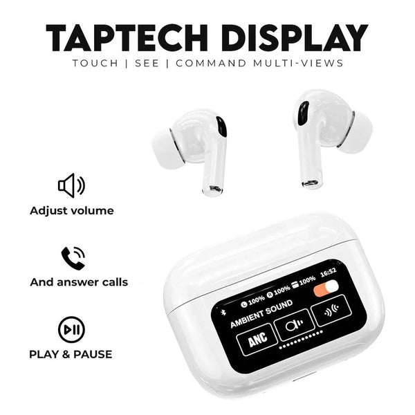 Premium Touch Screen ANC/ENC Wireless Earbuds - Bluetooth Noise Cancelling HiFi Stereo Headphones for Clear Sound & Ultimate Comfort. - Abid Cart