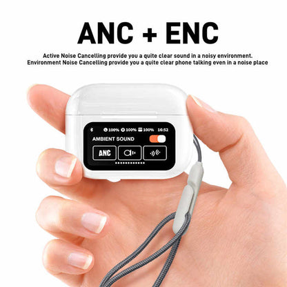 Premium Touch Screen ANC/ENC Wireless Earbuds - Bluetooth Noise Cancelling HiFi Stereo Headphones for Clear Sound & Ultimate Comfort. - Abid Cart