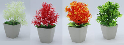 Set of 6 Mini Artificial Potted Plants for Home and Office Decoration – Perfect Small Decorative Accents. - Abid Cart