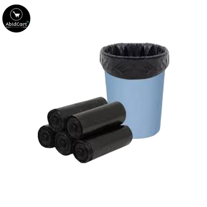 Small Size Garbage Bags 18x24 Inches - Black, Unscented - 35 Bags/Roll - Perfect for Kitchen, Home, Office, and Travel Dustbins. - Abid Cart