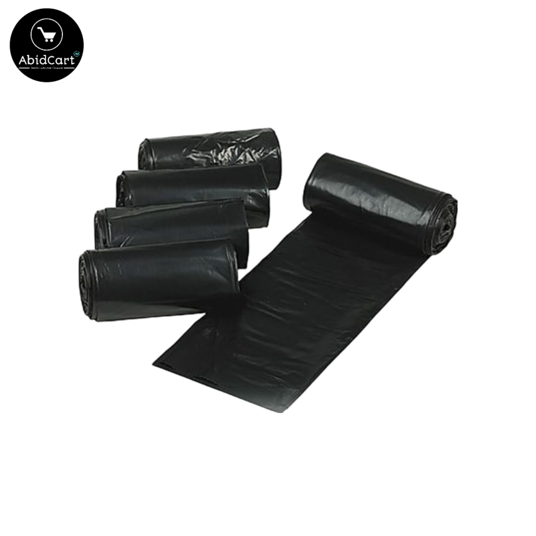 Small Size Garbage Bags 18x24 Inches - Black, Unscented - 35 Bags/Roll - Perfect for Kitchen, Home, Office, and Travel Dustbins. - Abid Cart