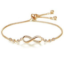 Steel Fun Jewelry Women Luxury Lucky Bracelet for Female Blue Crystal Heart Charm Bracelet Bridal Wedding Engagement Fine Gift. - Abid Cart