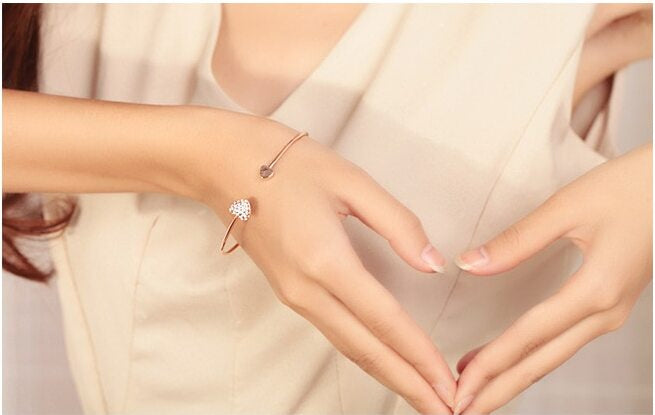 Steel Fun Jewelry Women Luxury Lucky for Female Bracelet Bridal Wedding Engagement Fine Gift. - Abid Cart