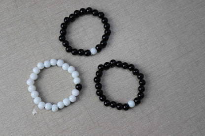Stylish Black & White 2 pieces in Pack Bracelets - Celebrate 14 August Independence Day in Style!. - Abid Cart