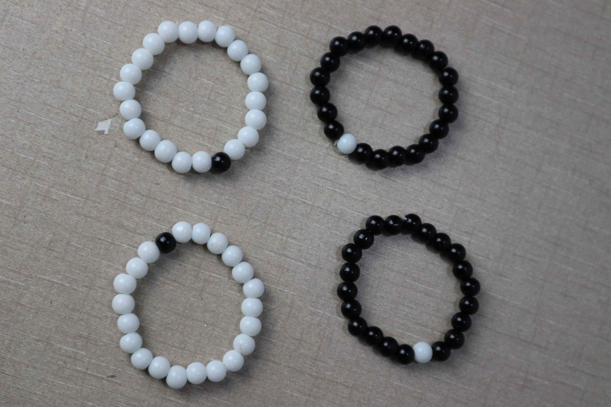 Stylish Black & White 2 pieces in Pack Bracelets - Celebrate 14 August Independence Day in Style!. - Abid Cart
