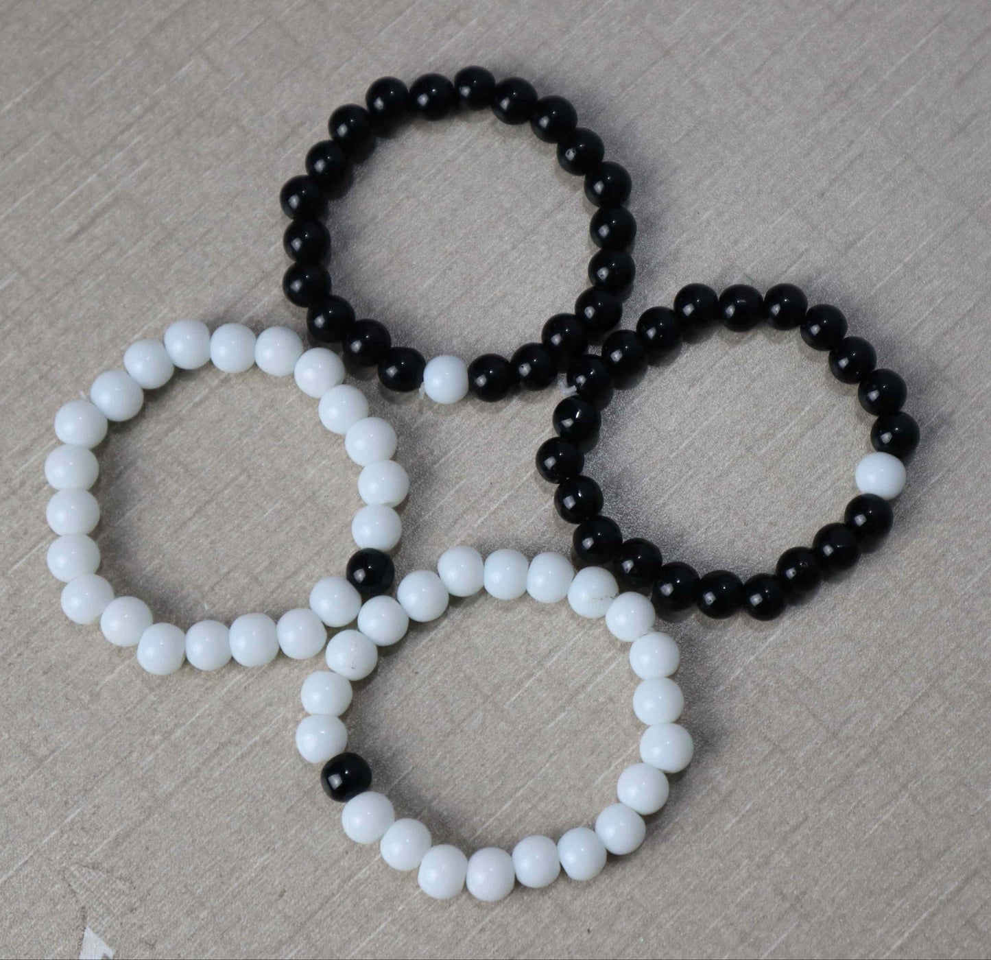 Stylish Black & White 2 pieces in Pack Bracelets - Celebrate 14 August Independence Day in Style!. - Abid Cart