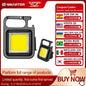 Ultra Bright COB LED Mini Flashlight with Keychain, Tail Magnet, Corkscrew, EDC Light for Outdoor Emergency Camping. - Abid Cart