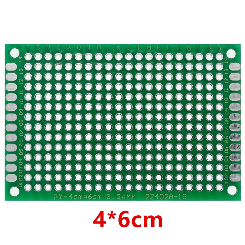 Universal Green PCB Prototype Board - Double-Sided Protoboard Kit (2x8, 3x7, 4x6, 5x7, 7x9CM) for DIY Electronics. - Abid Cart