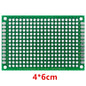 Universal Green PCB Prototype Board - Double-Sided Protoboard Kit (2x8, 3x7, 4x6, 5x7, 7x9CM) for DIY Electronics. - Abid Cart
