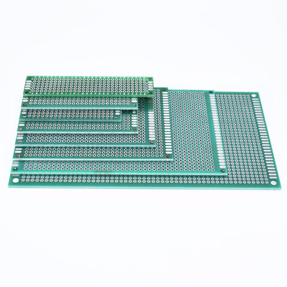Universal Green PCB Prototype Board - Double-Sided Protoboard Kit (2x8, 3x7, 4x6, 5x7, 7x9CM) for DIY Electronics. - Abid Cart