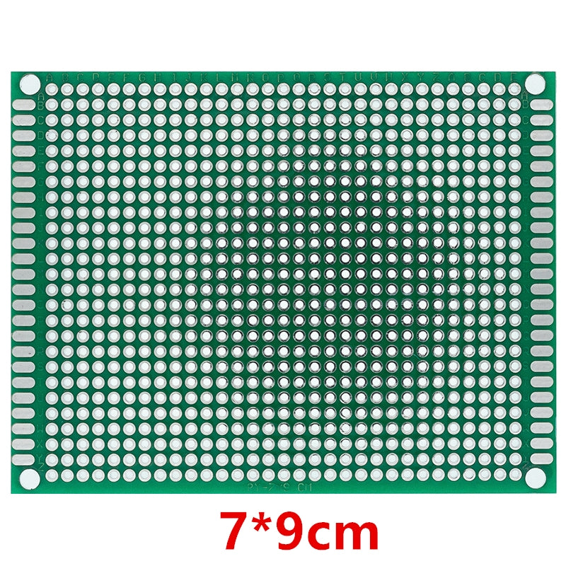 Universal Green PCB Prototype Board - Double-Sided Protoboard Kit (2x8, 3x7, 4x6, 5x7, 7x9CM) for DIY Electronics. - Abid Cart