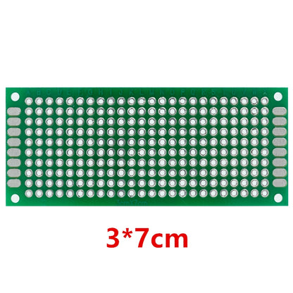 Universal Green PCB Prototype Board - Double-Sided Protoboard Kit (2x8, 3x7, 4x6, 5x7, 7x9CM) for DIY Electronics. - Abid Cart