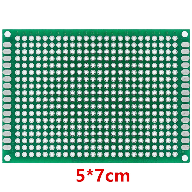 Universal Green PCB Prototype Board - Double-Sided Protoboard Kit (2x8, 3x7, 4x6, 5x7, 7x9CM) for DIY Electronics. - Abid Cart