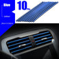 10Pcs U-shaped Car Air Outlet Decorative Strip Chrome-Plated PVC Car Interior Styling Decor Clip Trim Auto Interior Accessories. - Abid Cart