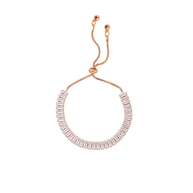 Full of Rhinestone Stainless Steel Bracelet For Women 2022 New Designer Shiny Luxury Zircon Adjustable Bracelets Jewellery Gift. - Abid Cart