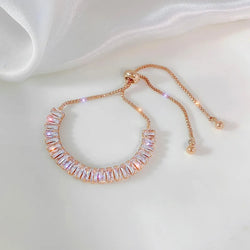 Full of Rhinestone Stainless Steel Bracelet For Women 2022 New Designer Shiny Luxury Zircon Adjustable Bracelets Jewellery Gift. - Abid Cart