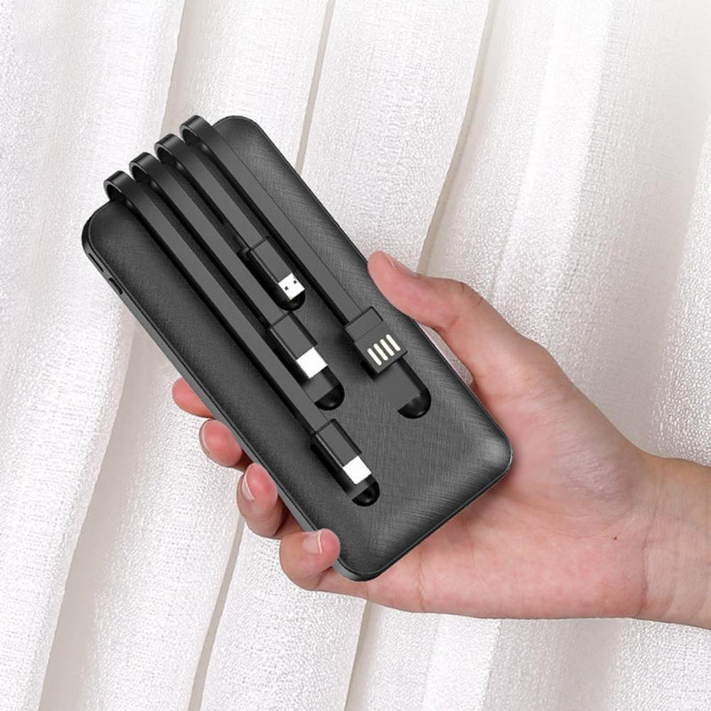 J Cell 10000mAh Power Bank – 4-in-1 Compact Portable Charger for All Devices, Original Design, Fast Charging. - Abid Cart
