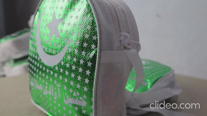 Stylish Lightweight Pakistan Flag Print Shoulder Pouch Backpack for Women.