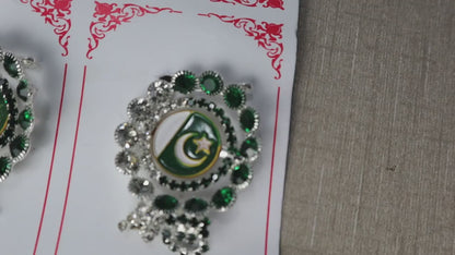 Premium Quality Pakistan Flag Badge for Shirts - Independence Day Jashan E Azadi 14 August Celebration.