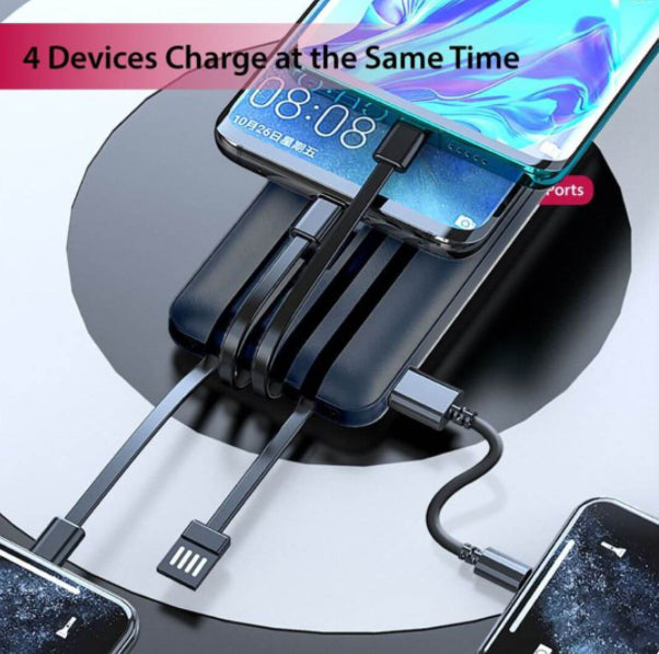J Cell 10000mAh Power Bank – 4-in-1 Compact Portable Charger for All Devices, Original Design, Fast Charging. - Abid Cart