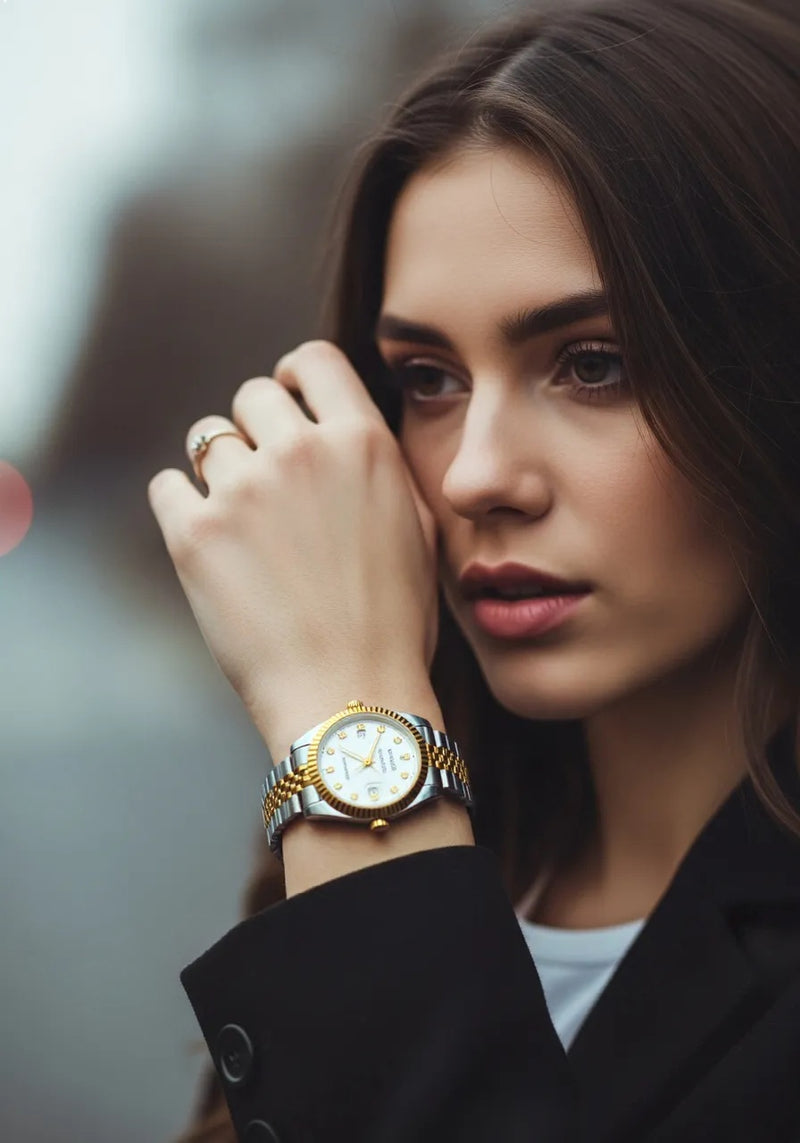Rolex Lady-Datejust 28mm Two-Tone Steel & Gold Women's Watch - AbidCart Luxury Timepiece. - Abid Cart
